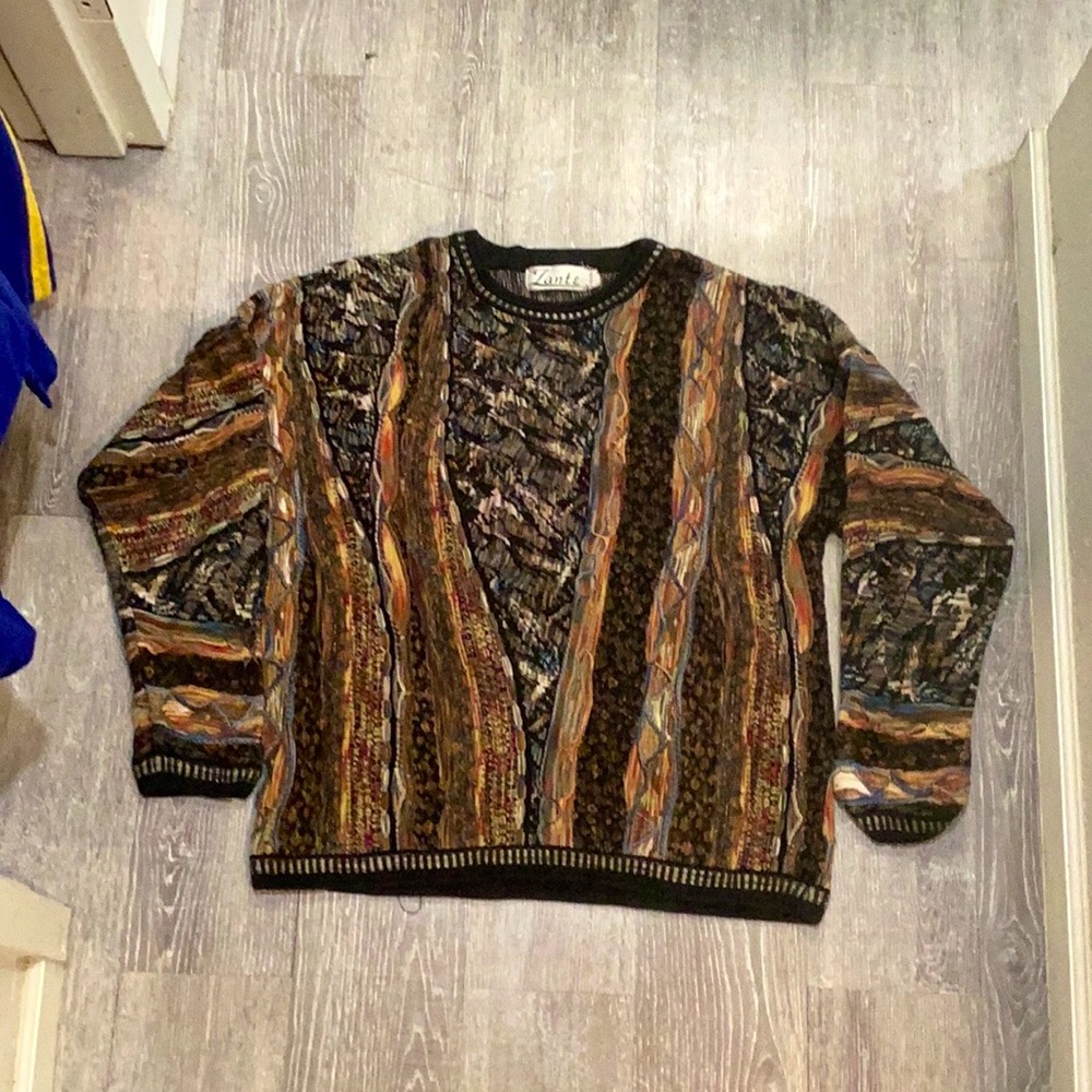 90s abstract striped sweater
